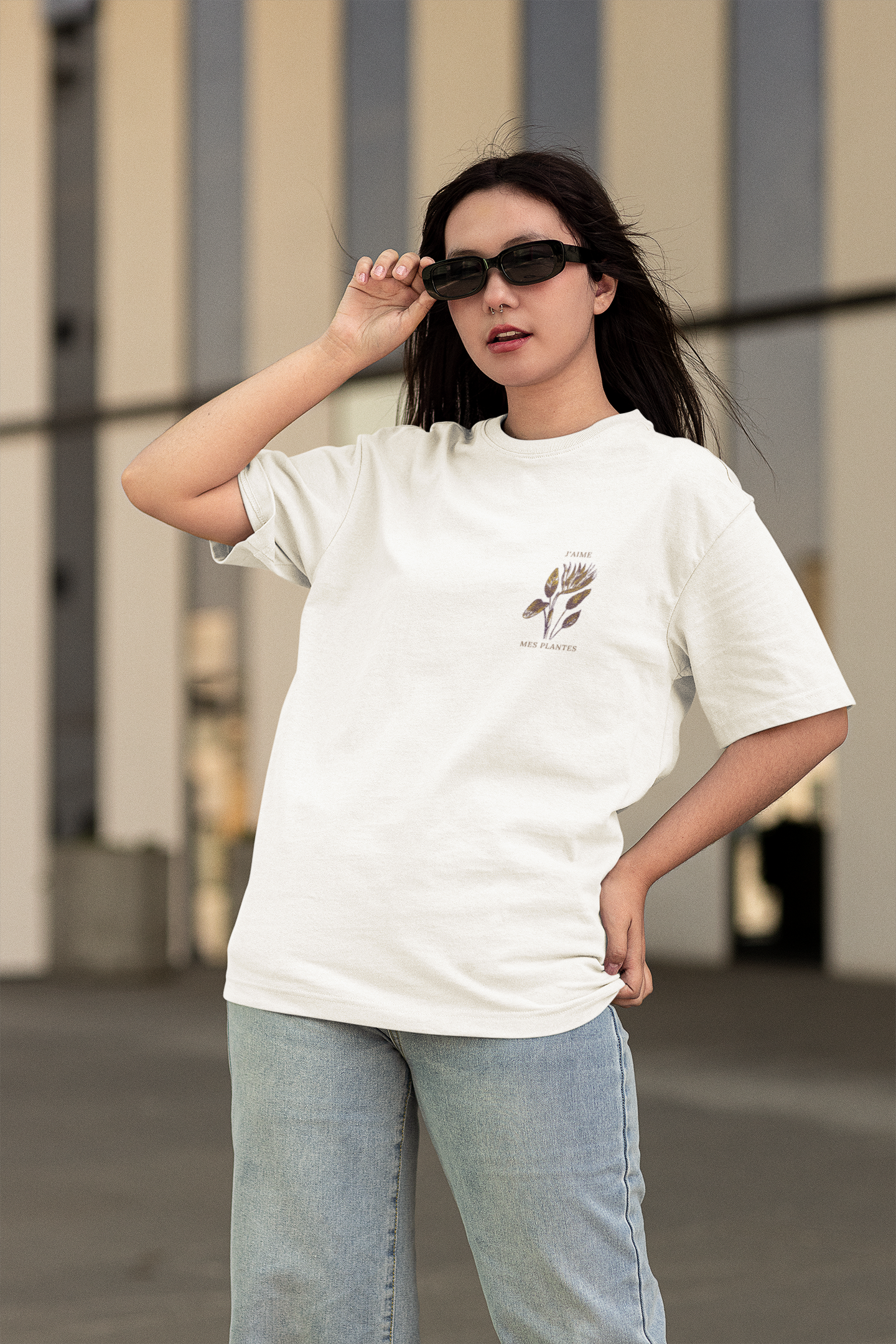 J’aime mes plantes organic ribbed neck t-shirt