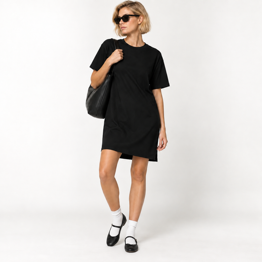 Black T-shirt dress