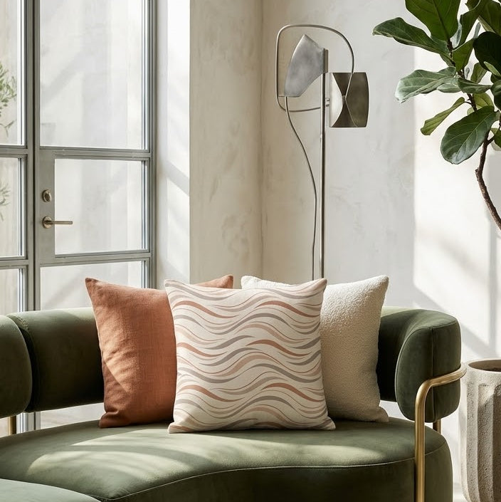 Abstract Wavy Pillow